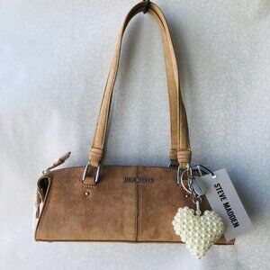 STEVE MADDEN Latte Bfulton Shoulder Bag  Faux Suede NWT